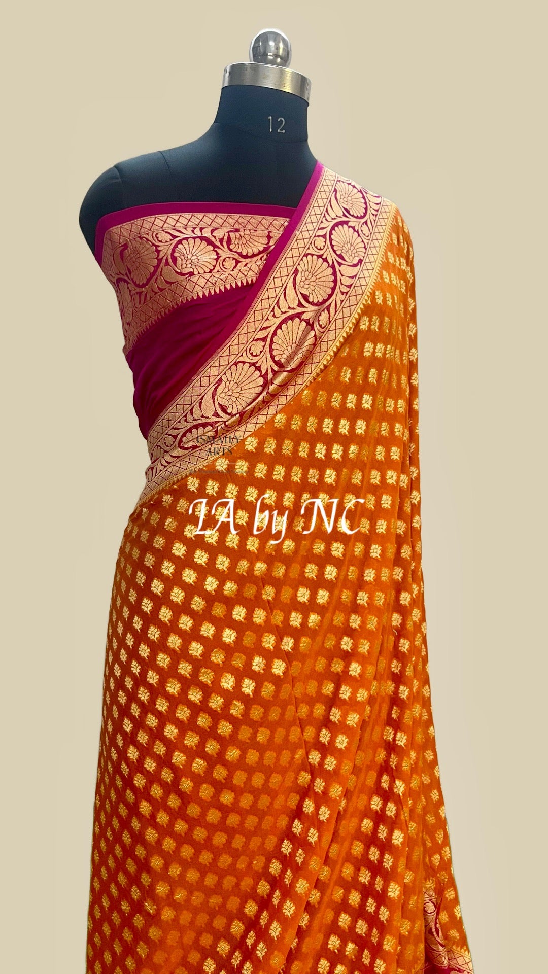 Tiger Banarasi Pure Khaddi Georgette Saree