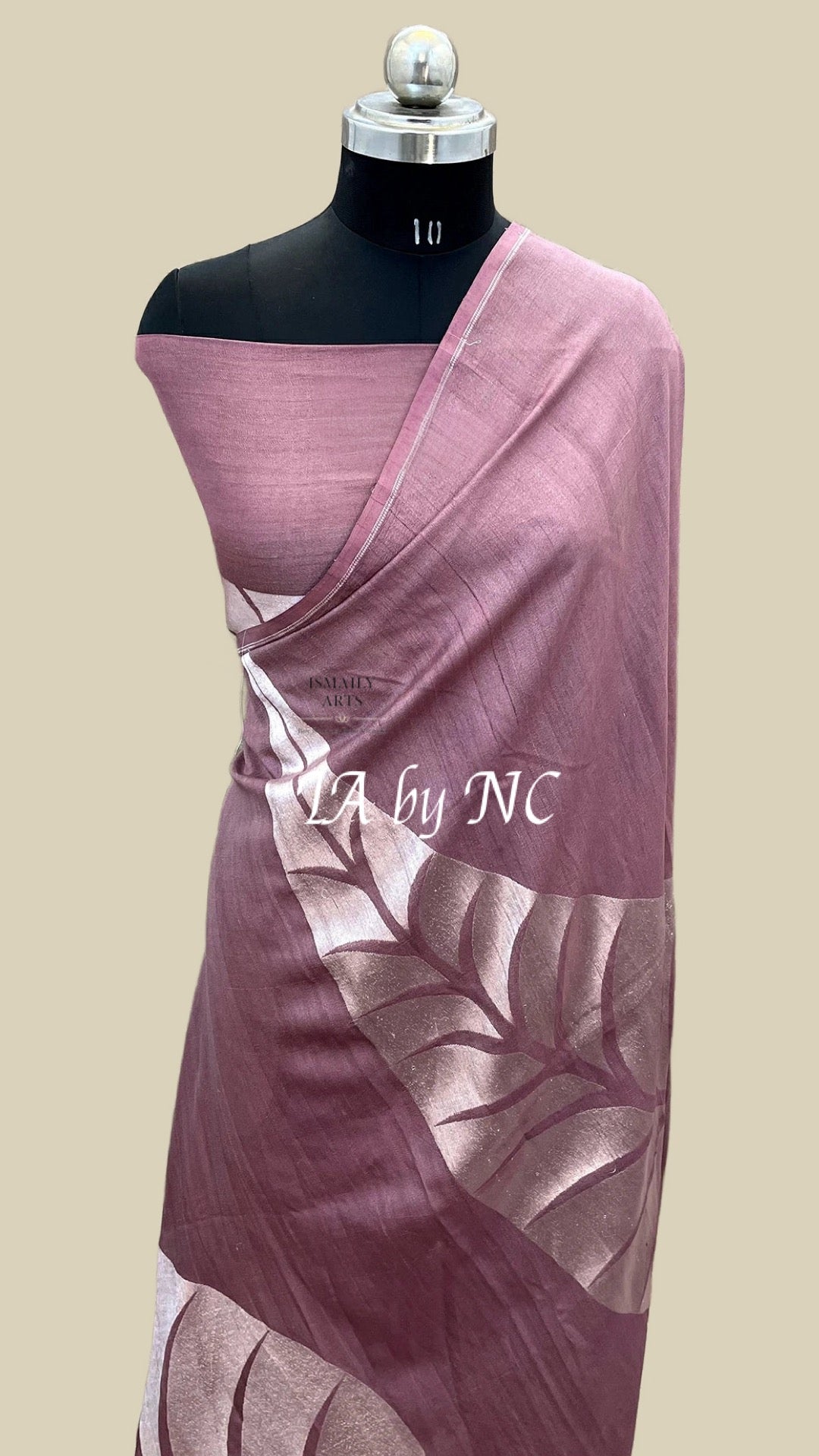 Mauve Banarasi Pure Khaddi Tussar Georgette Designer Saree