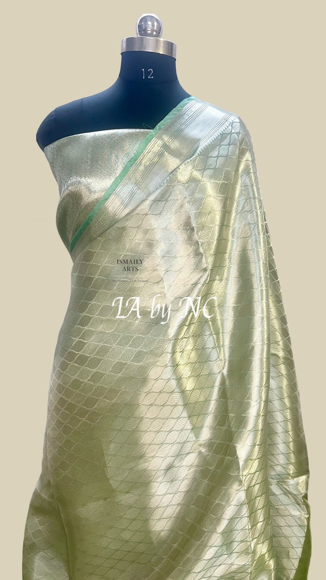 Turquoise Banarasi Pure Tissue Silk Brocade Saree