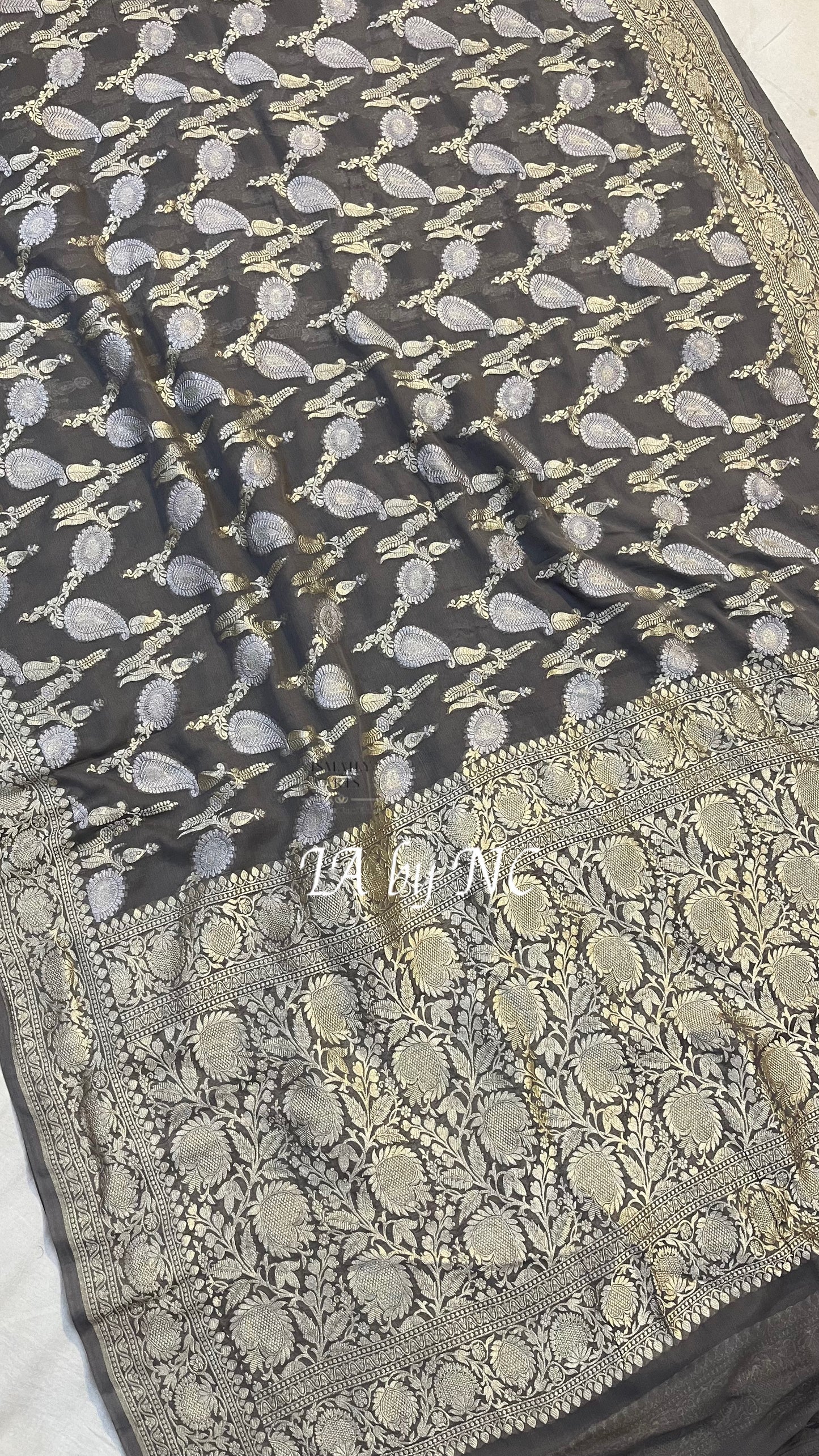 Ash Banarasi Pure Khaddi Georgette Saree
