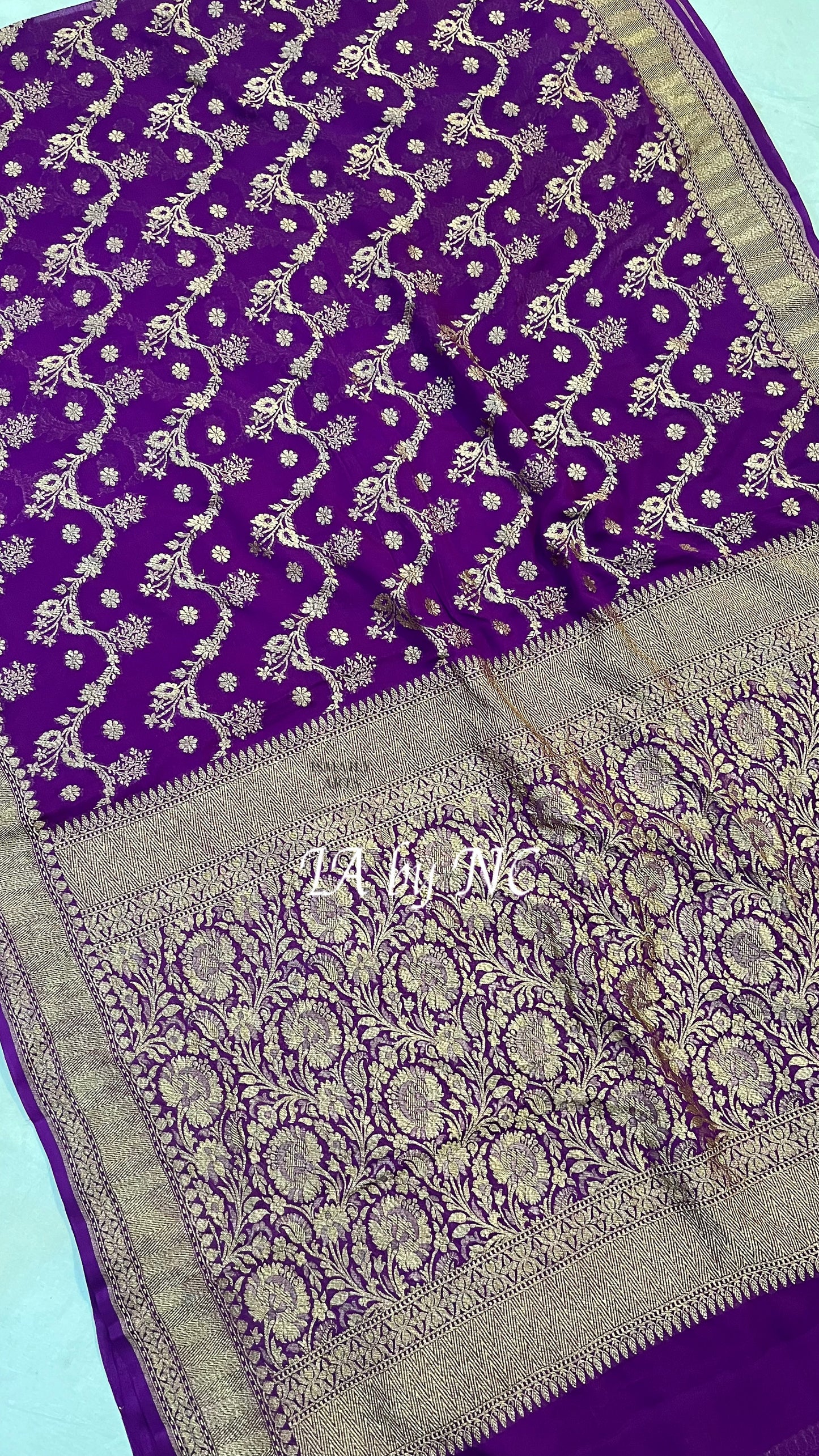 Lollipop Banarasi Pure Khaddi Georgette Saree