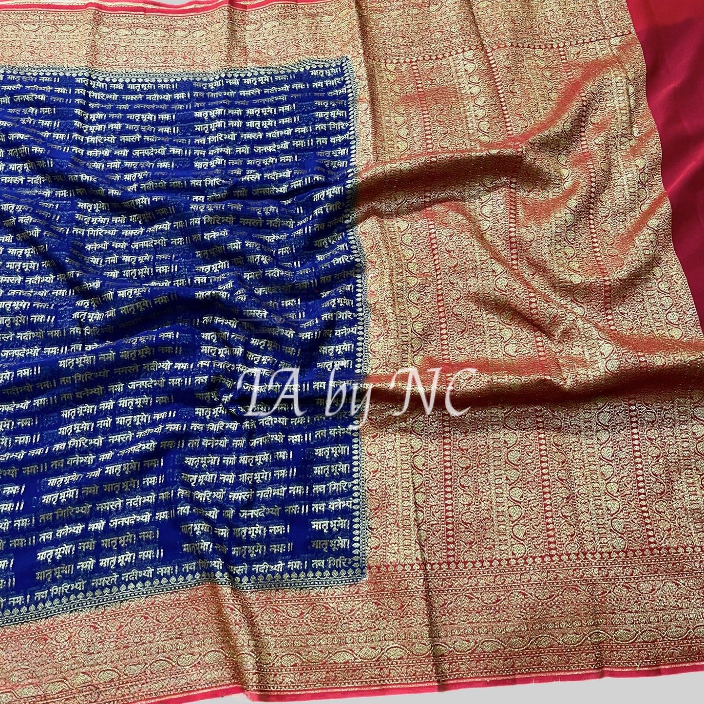 Space Banarasi Pure Khaddi Georgette Saree