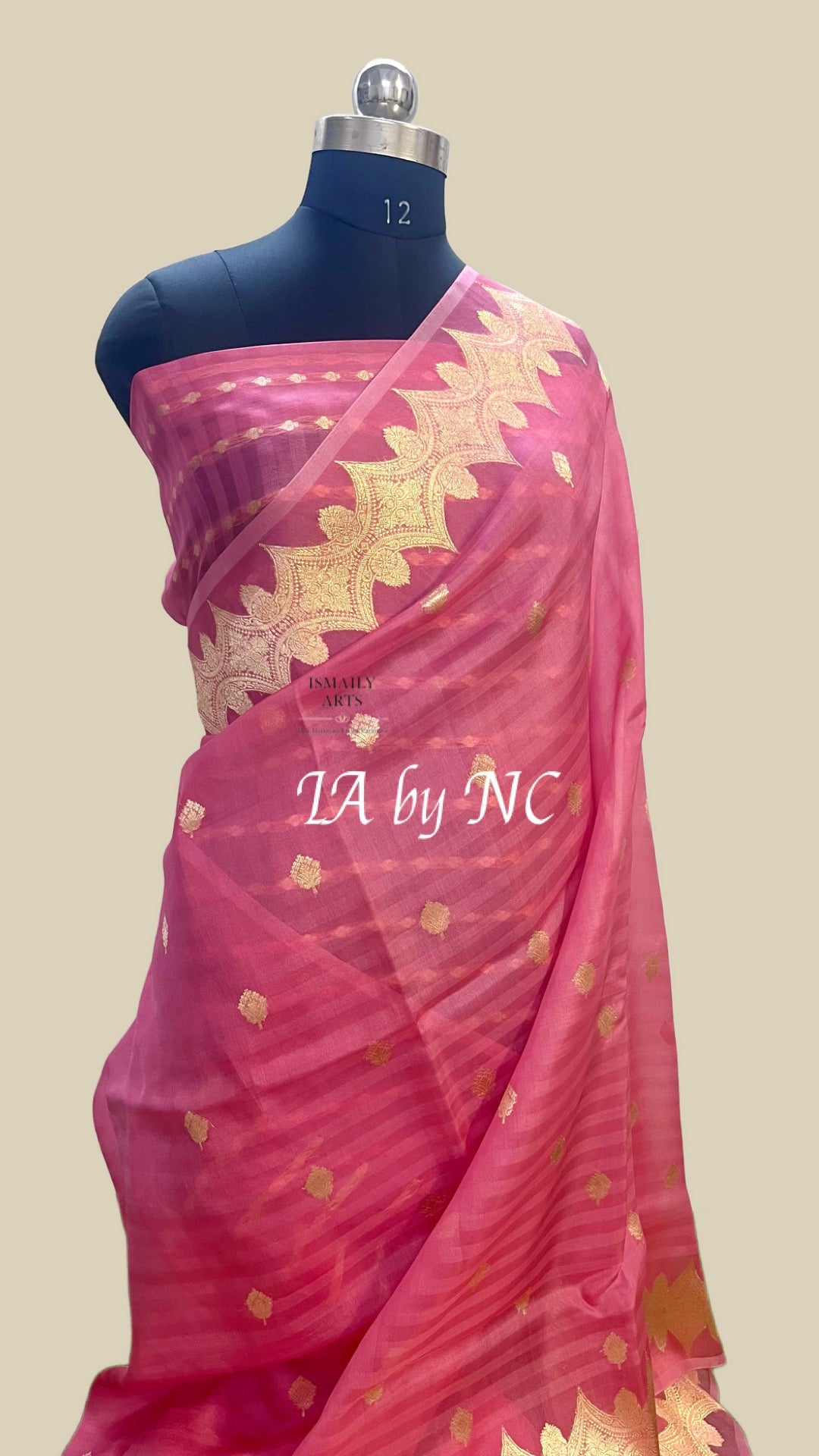 French Banarasi Pure Kora Silk Kadwa Saree