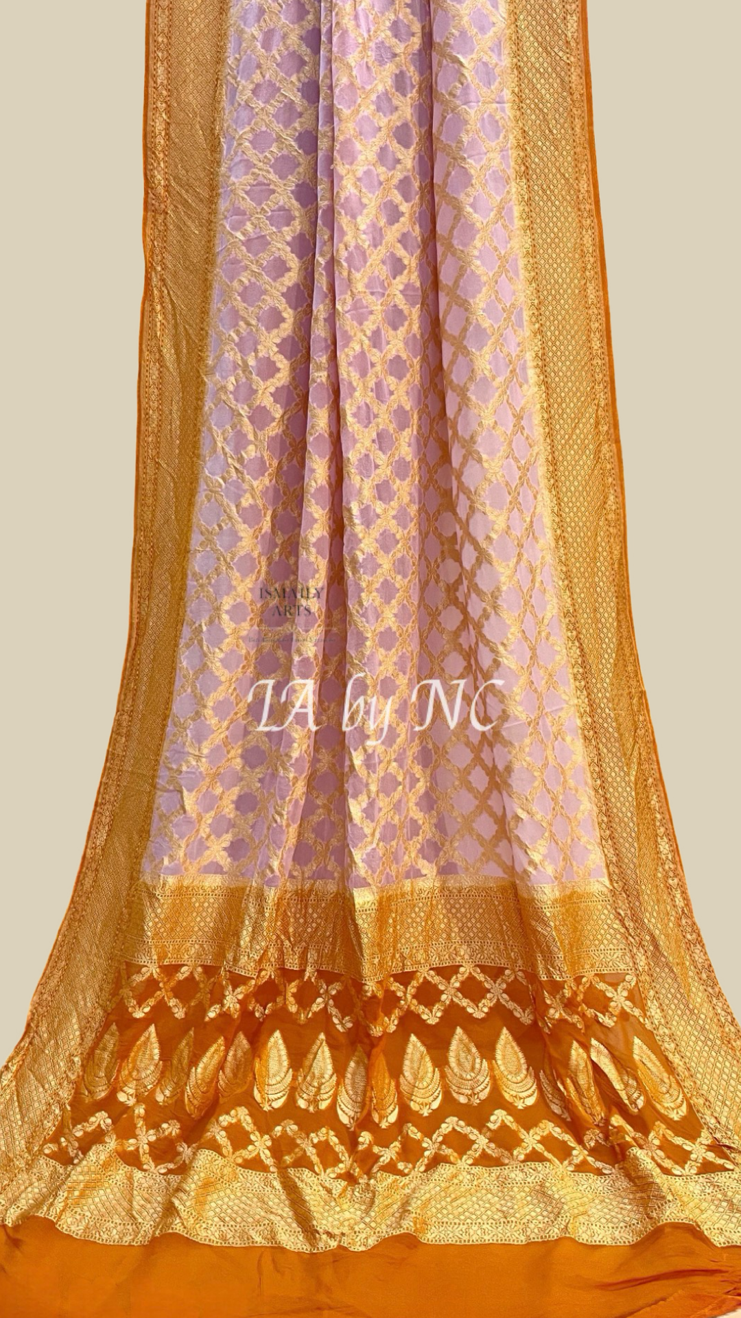 Carnation Banarasi Pure Khaddi Georgette Saree