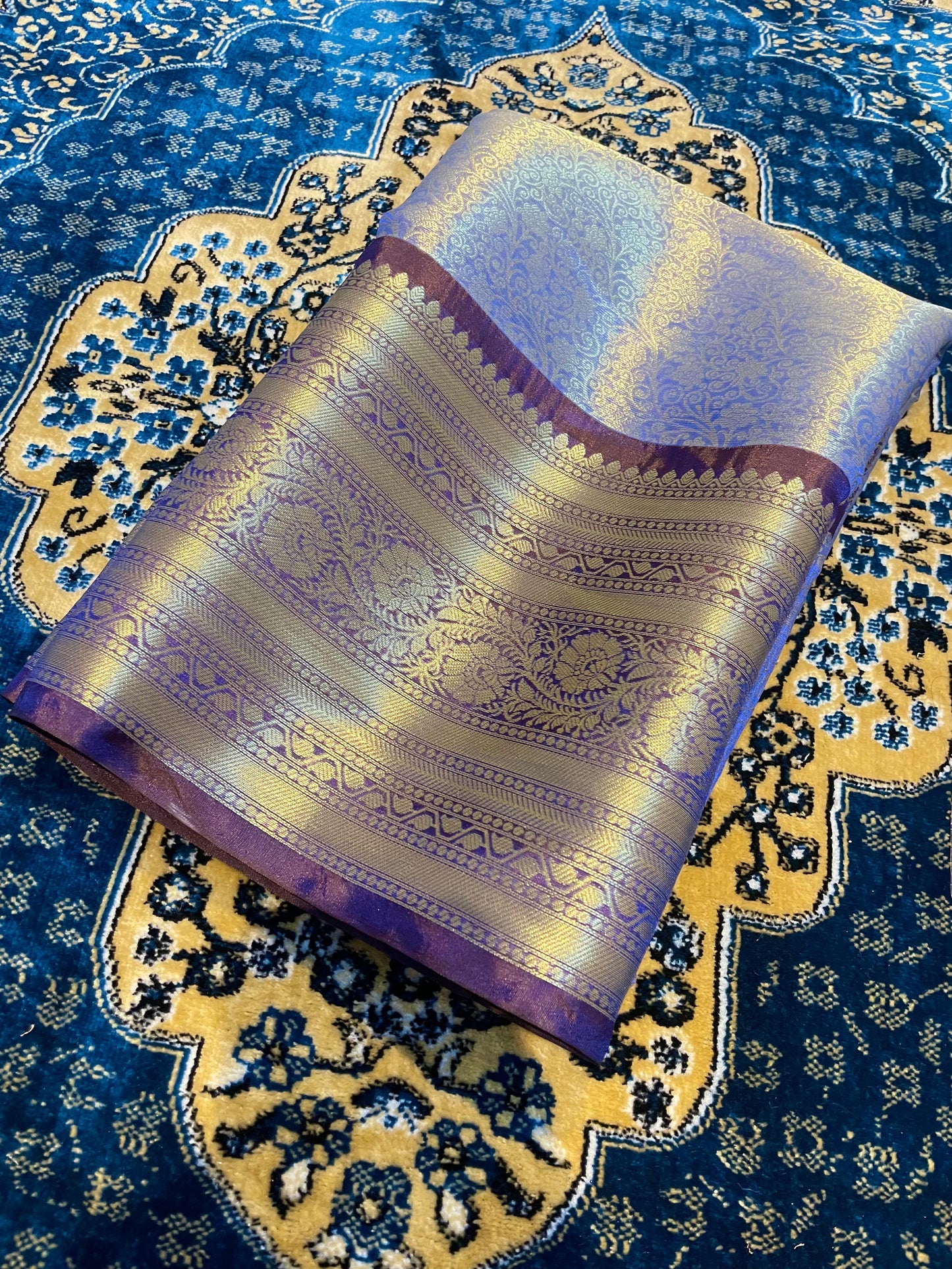 Banarasi Blend Zari Tissue Brocade Saree