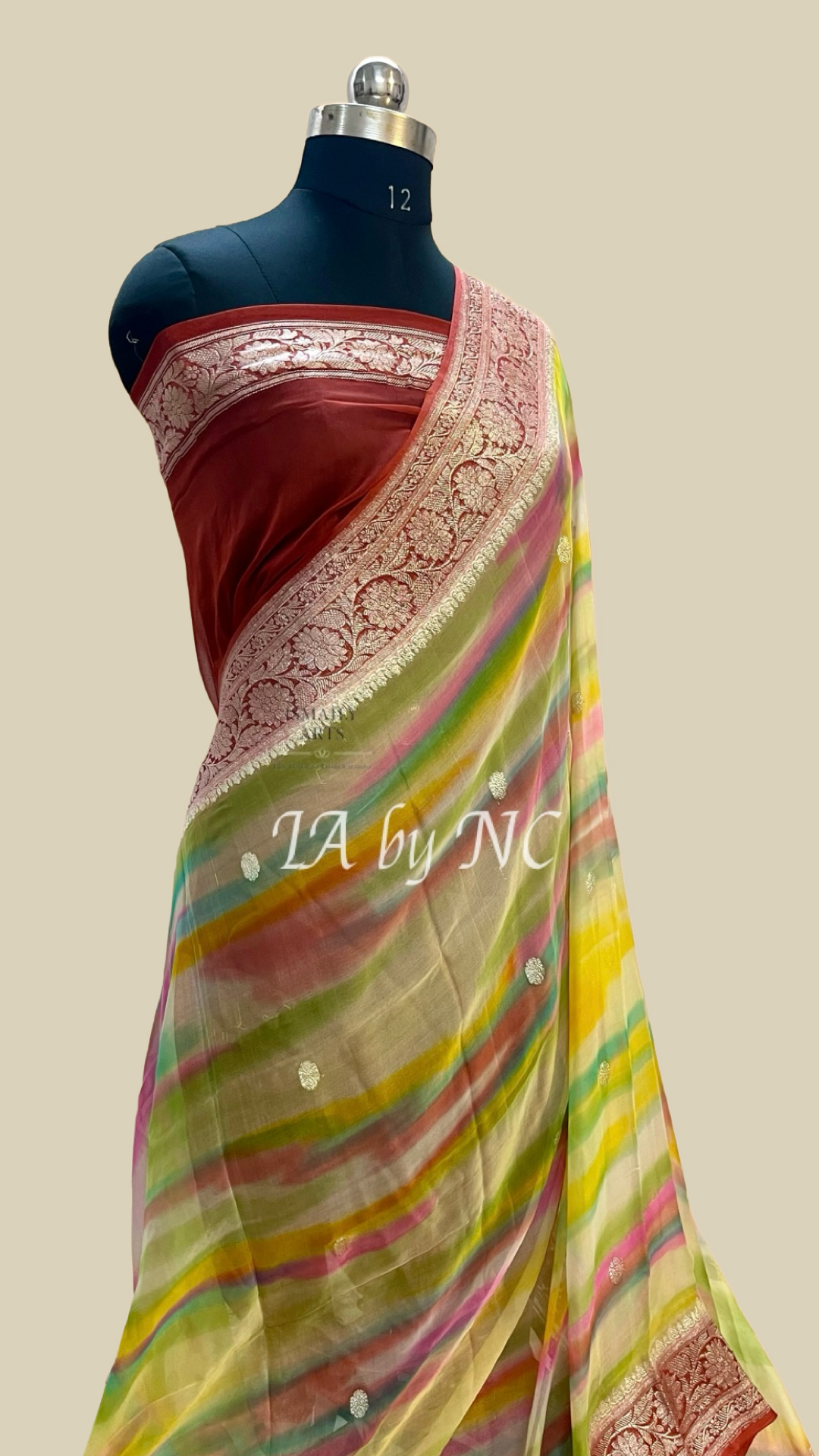 Maroon Banarasi Pure Khaddi Georgette Kadwa Saree