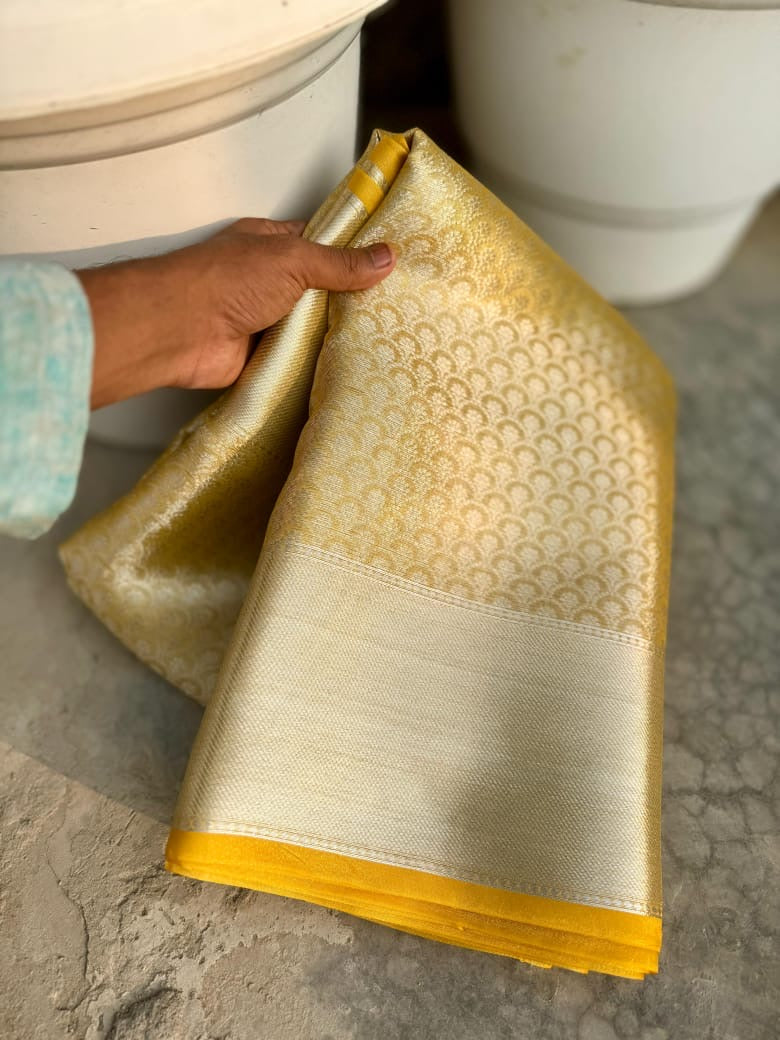 Manju Pillai inspired Banarasi Blend Tissue Brocade Saree