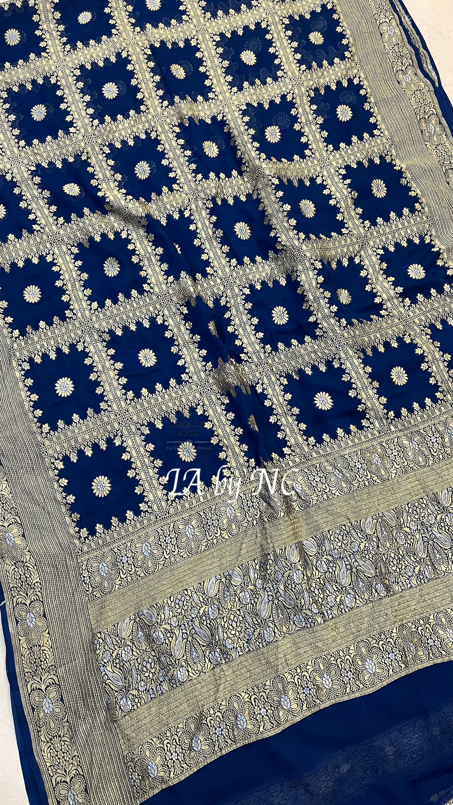 German Banarasi Pure Khaddi Georgette Saree