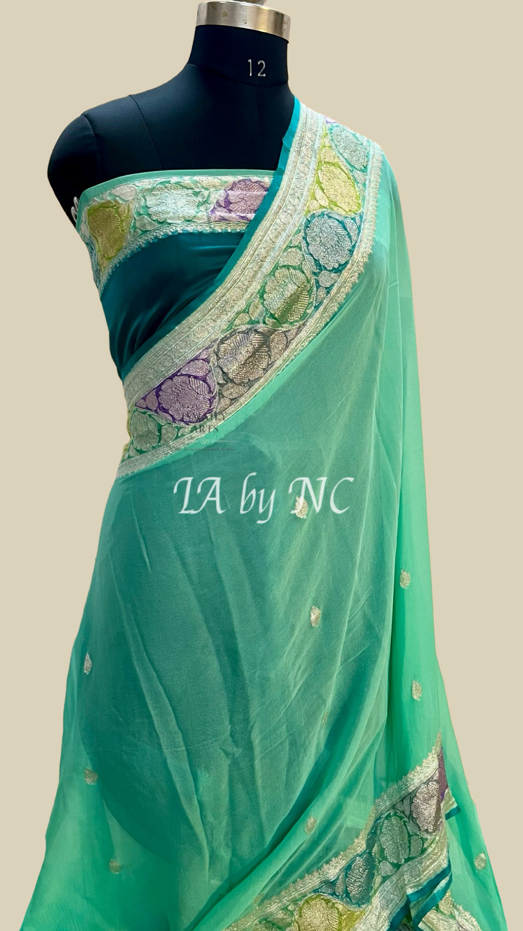 Jungle Banarasi Pure Khaddi Georgette Kadwa Saree