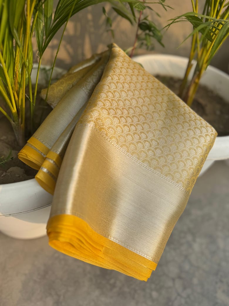 Manju Pillai inspired Banarasi Blend Tissue Brocade Saree