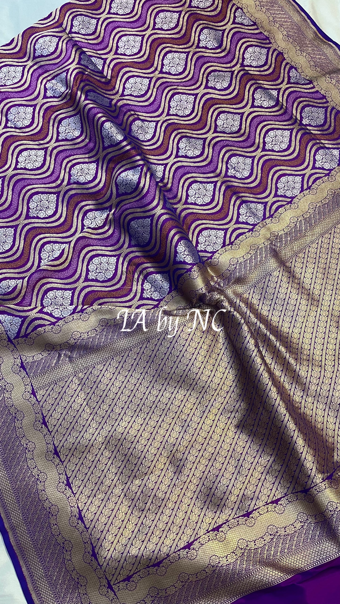 Grape Banarasi Pure Katan Silk m Rangkaat Saree