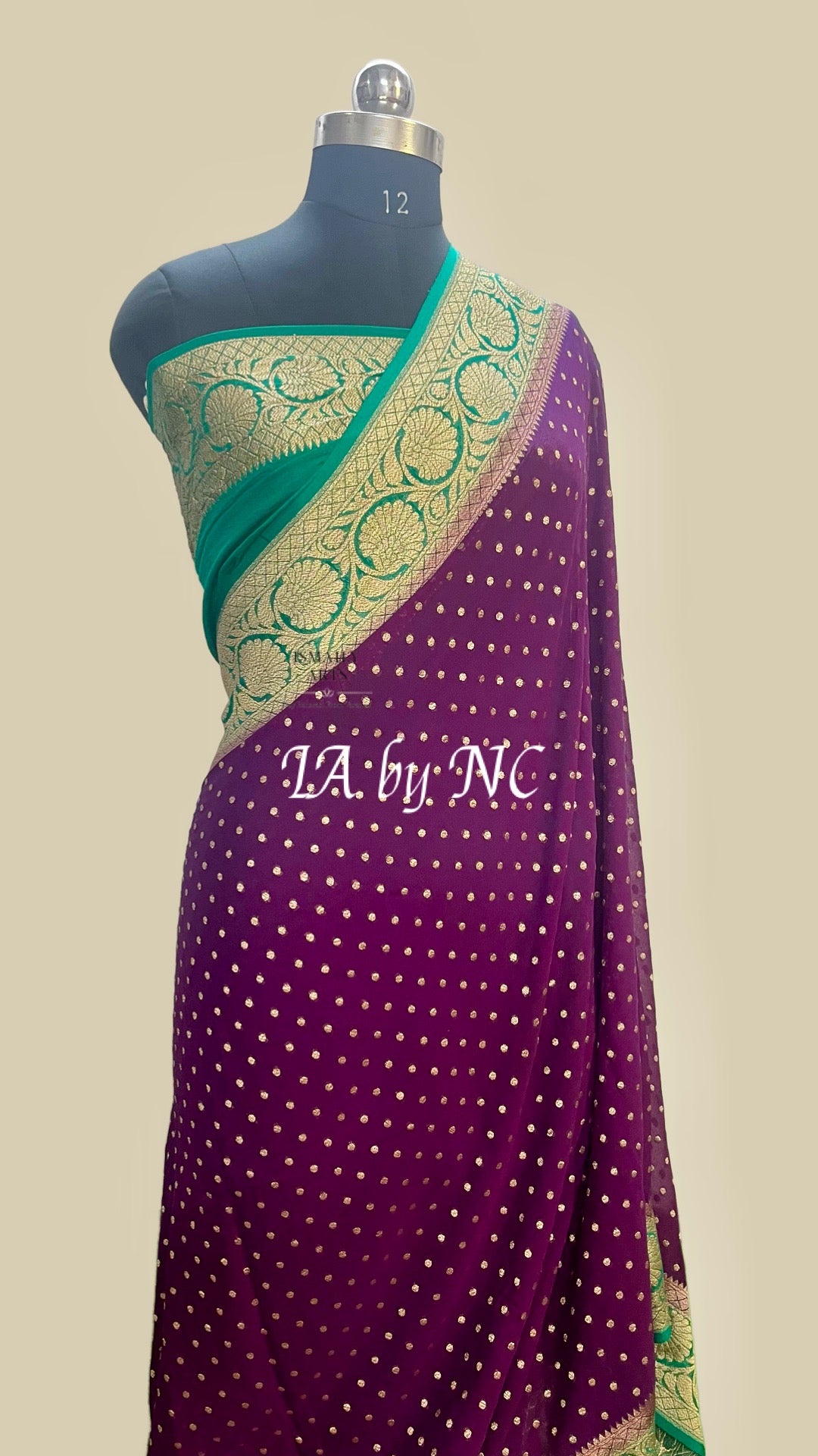 Byzantine Banarasi Pure Khaddi Georgette Saree