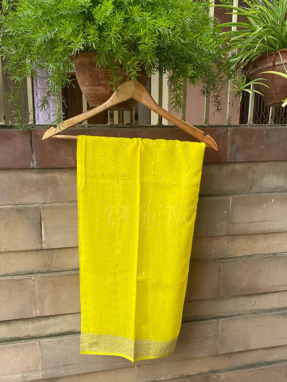 Lemon Banarasi Pure Khaddi Georgette Dupatta