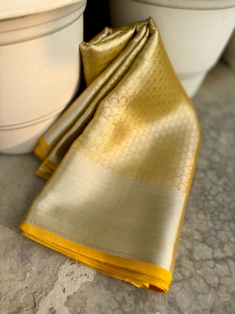 Manju Pillai inspired Banarasi Blend Tissue Brocade Saree