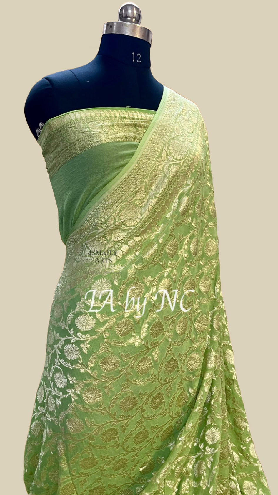 Iguana Banarasi Pure Khaddi Georgette Saree