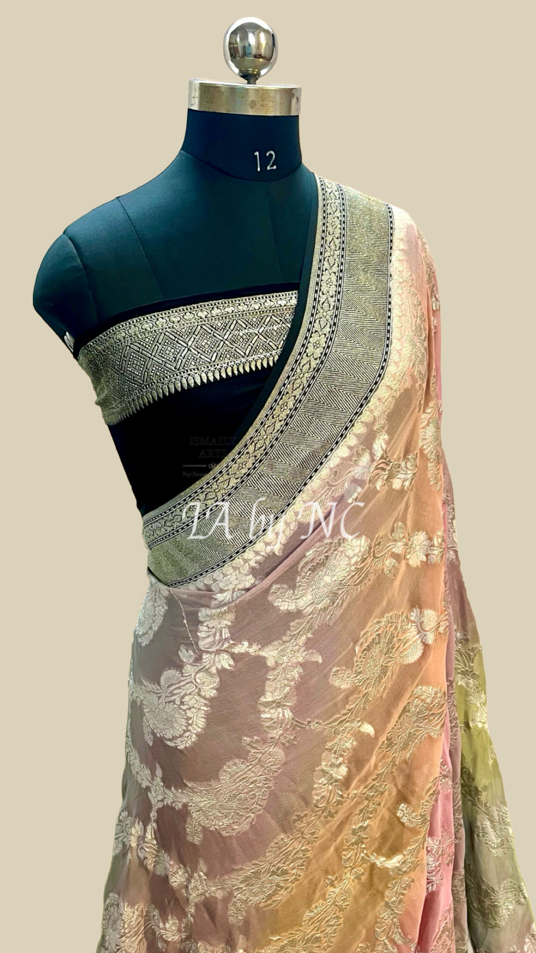 Black Banarasi Pure Khaddi Georgette Saree