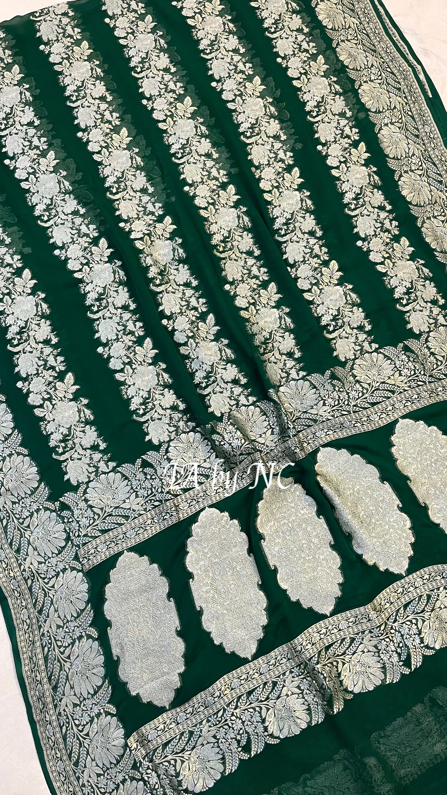 Sacramento Banarasi Pure Khaddi Georgette Saree