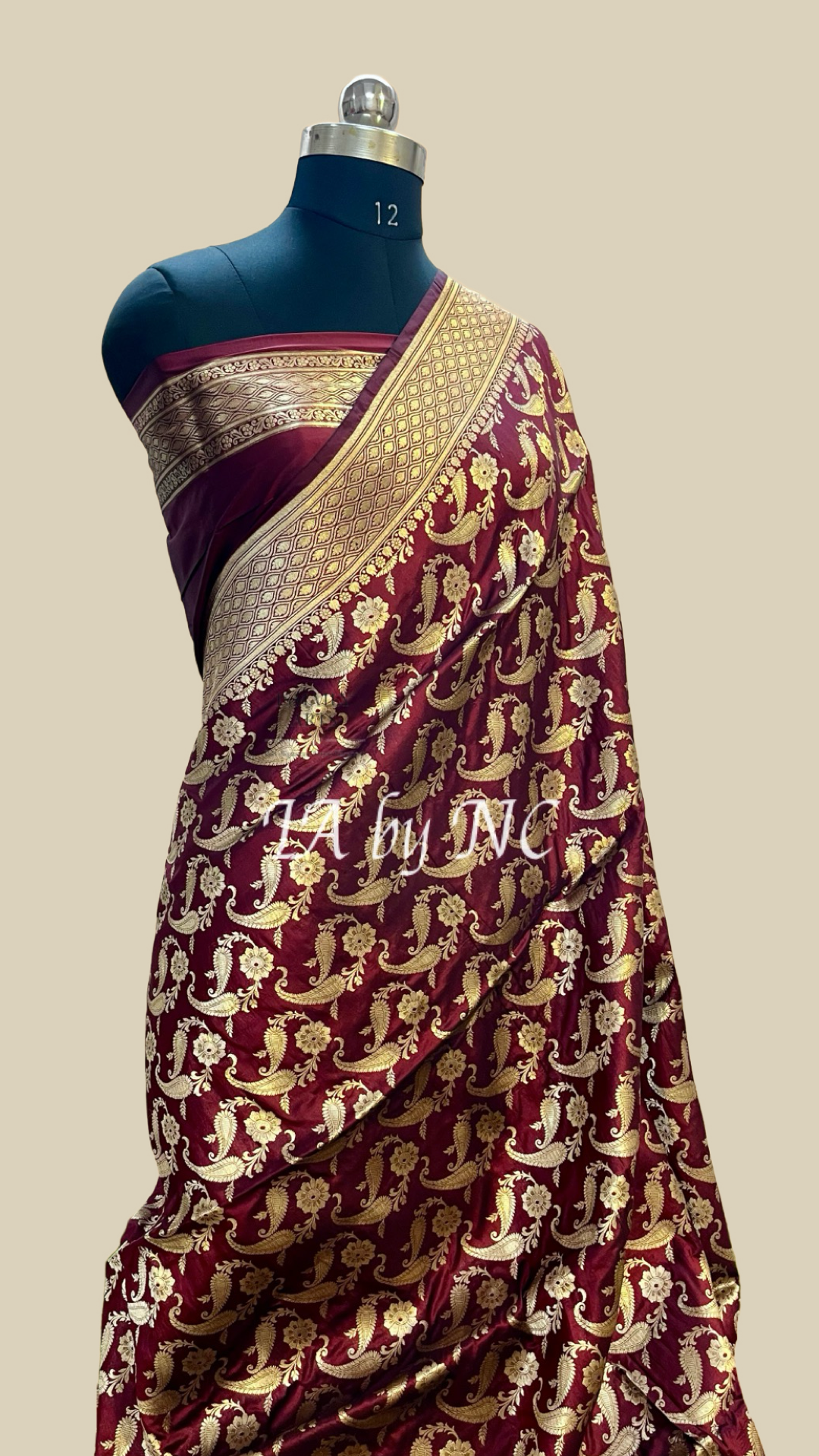 Mahogany Banarasi Pure Katan Silk Pattu Saree