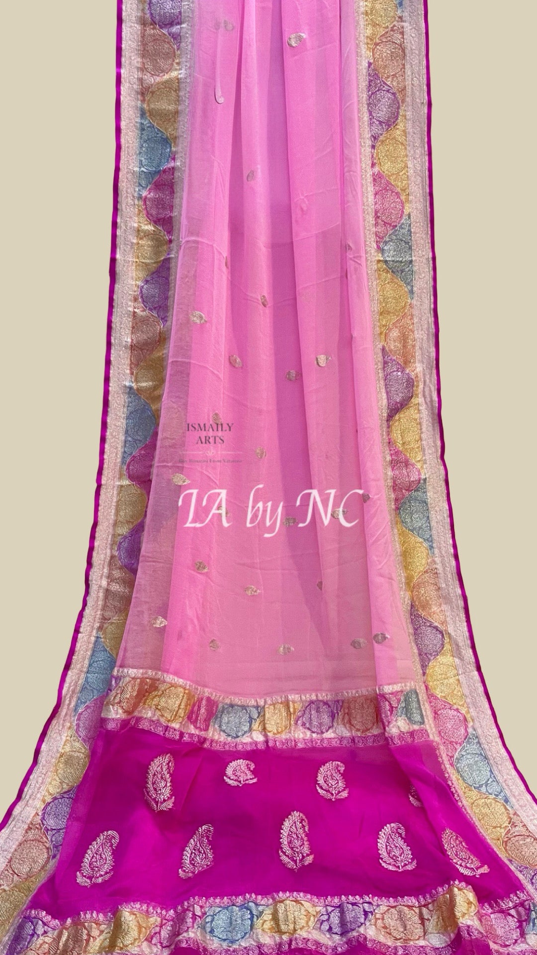 Taffy Banarasi Pure Khaddi Georgette Kadwa Saree