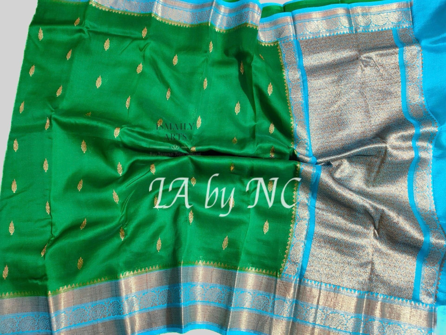 Bottle Banarasi Pure Kora Organza Kadwa Saree