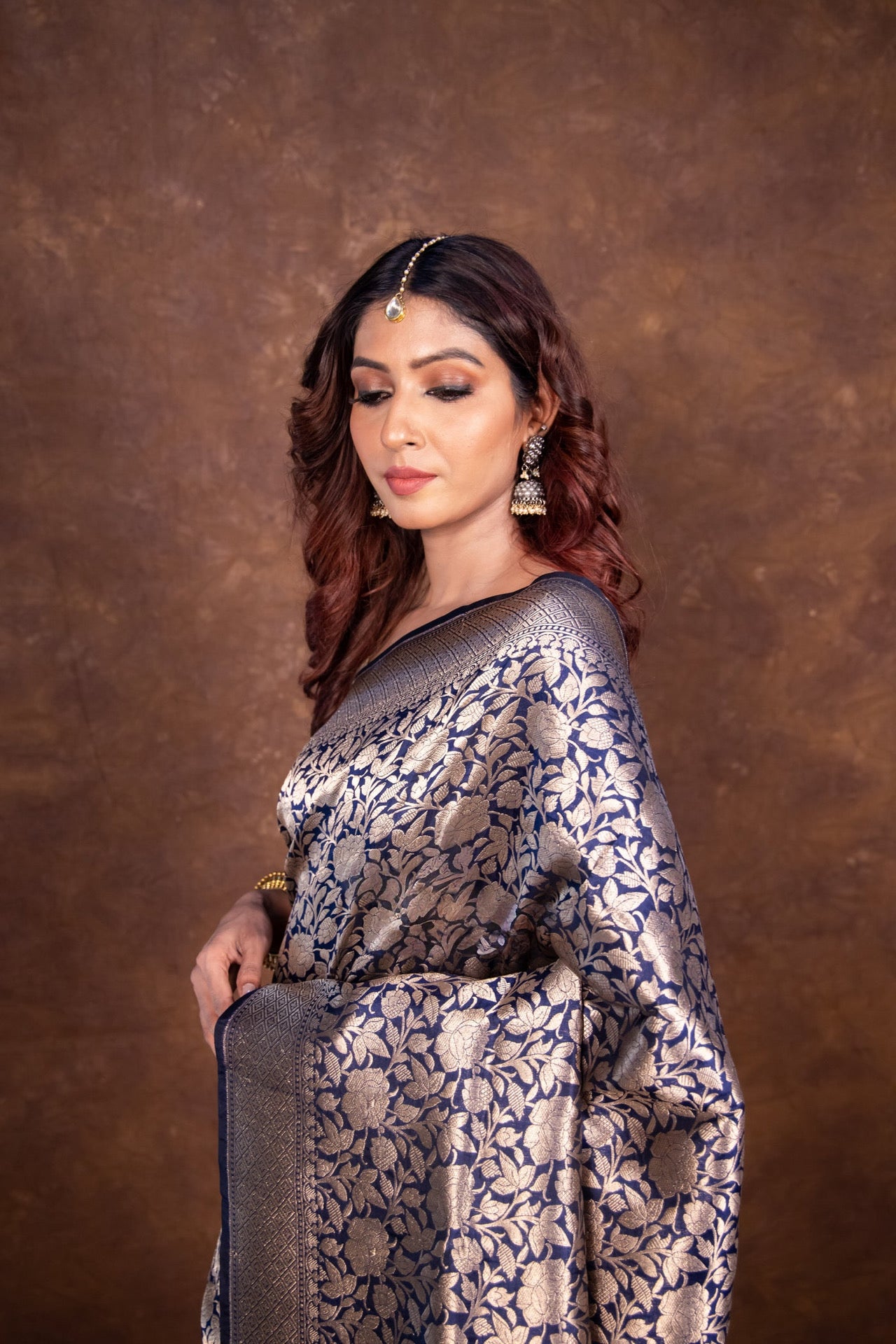 Space Banarasi Pure Katan Silk Brocade Saree