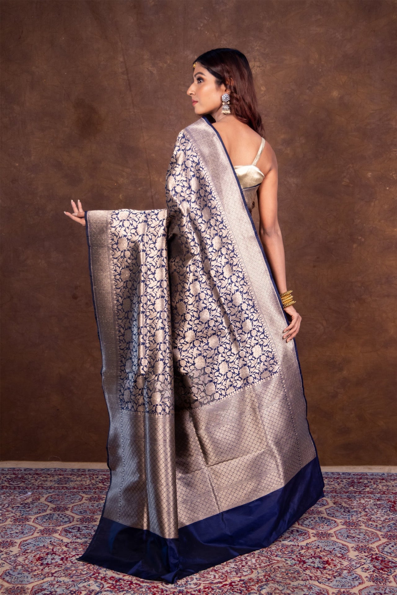 Space Banarasi Pure Katan Silk Brocade Saree