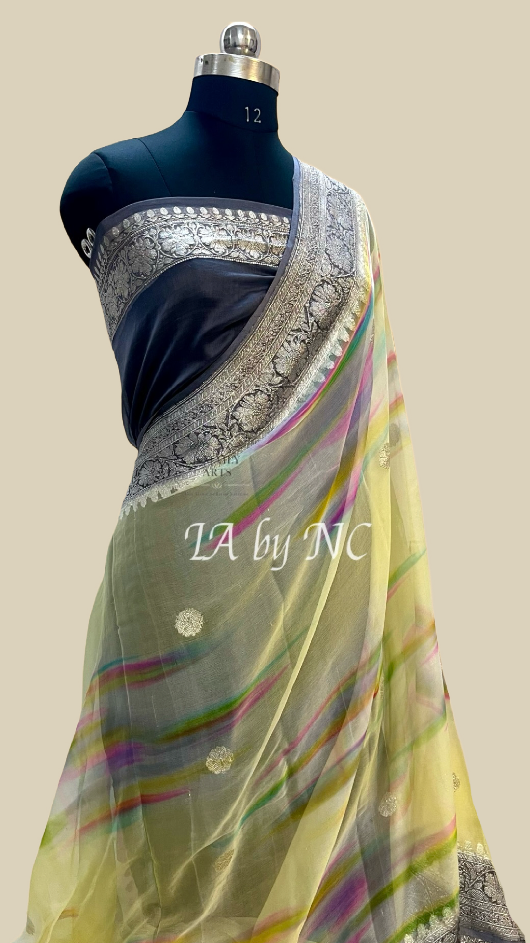 Iron Banarasi Pure Khaddi Georgette Kadwa Saree