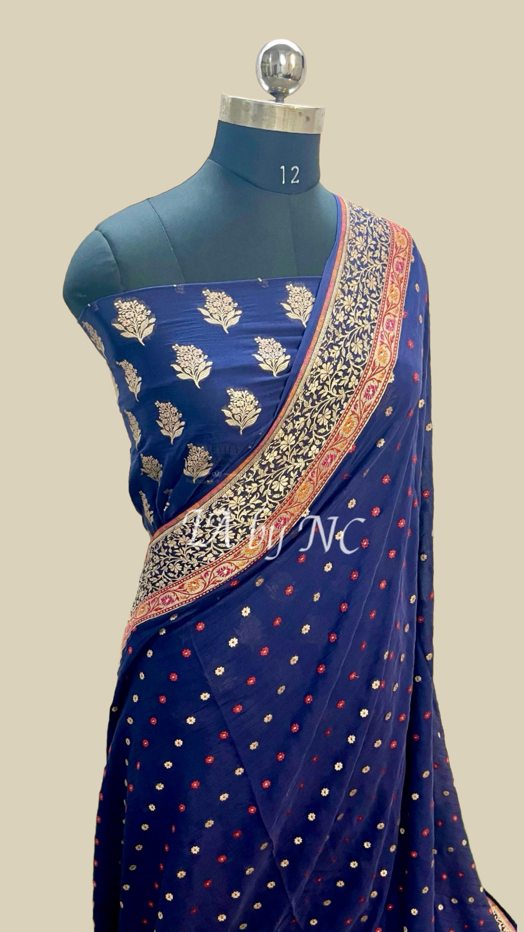 Space Banarasi Pure Khaddi Crepe Georgette Saree