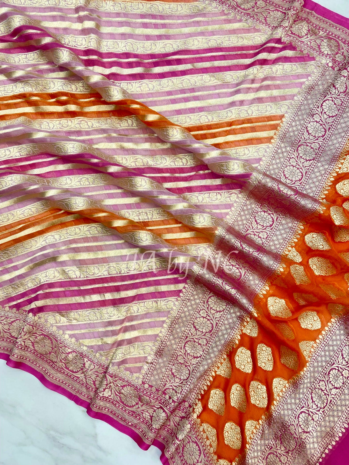 Taffy Banarasi Pure Khaddi Georgette Dupatta