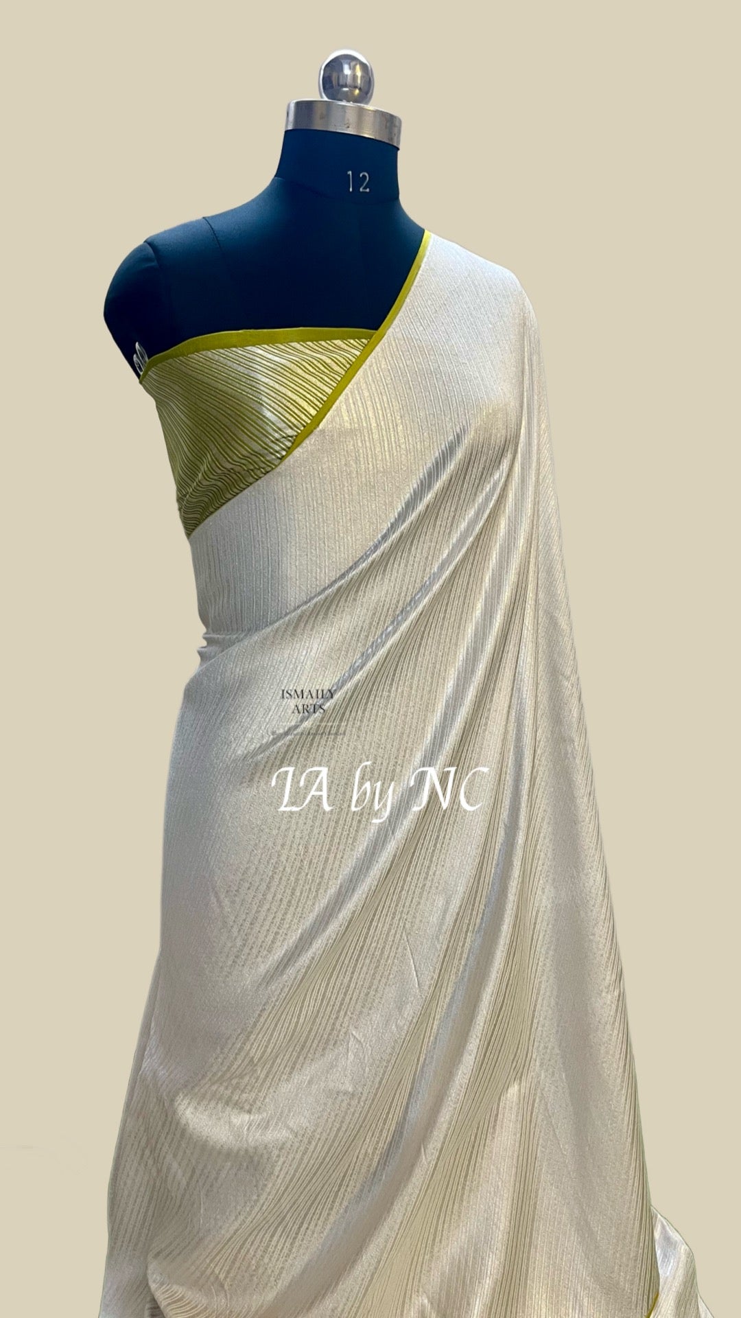 Offwhite Banarasi Pure Khaddi Georgette Saree