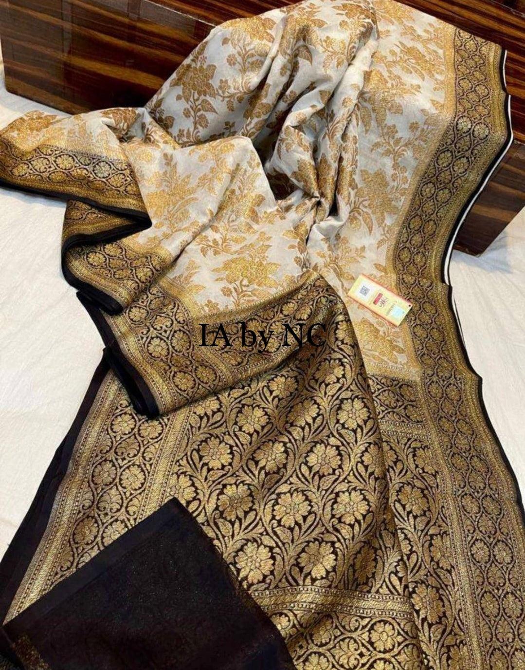 Thunder Banarasi Pure Khaddi Georgette Saree