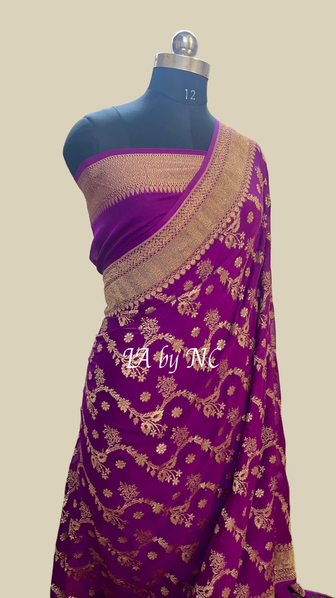 Lollipop Banarasi Pure Khaddi Georgette Saree