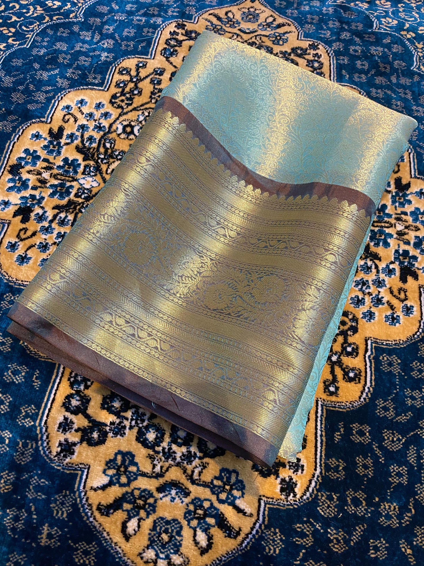 Banarasi Blend Zari Tissue Brocade Saree