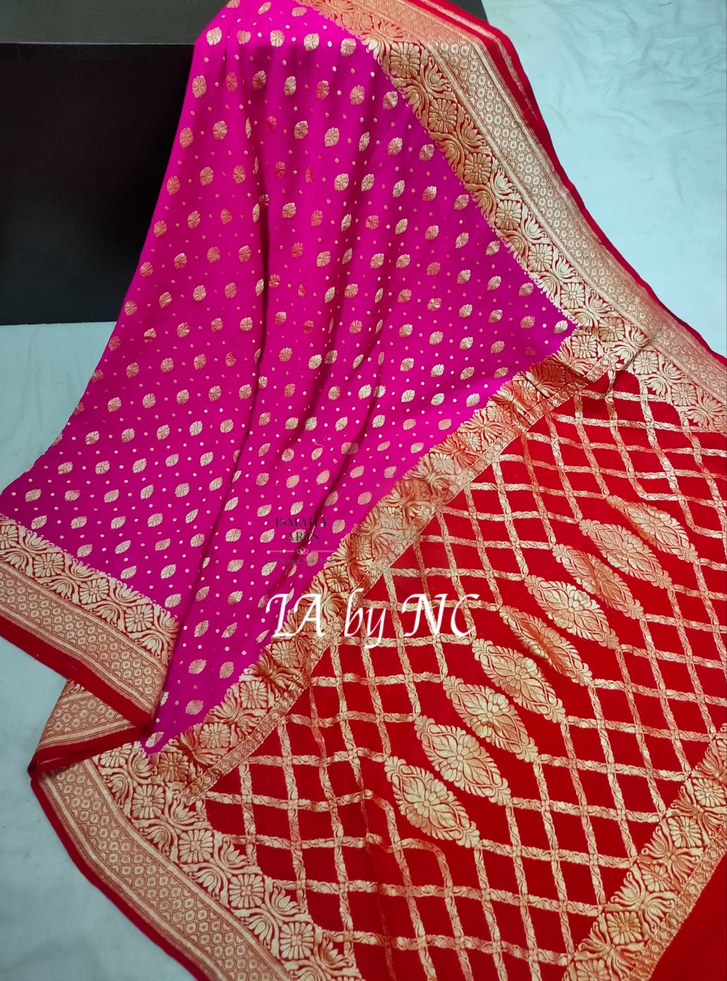 Rani Banarasi Pure Khaddi Georgette Saree