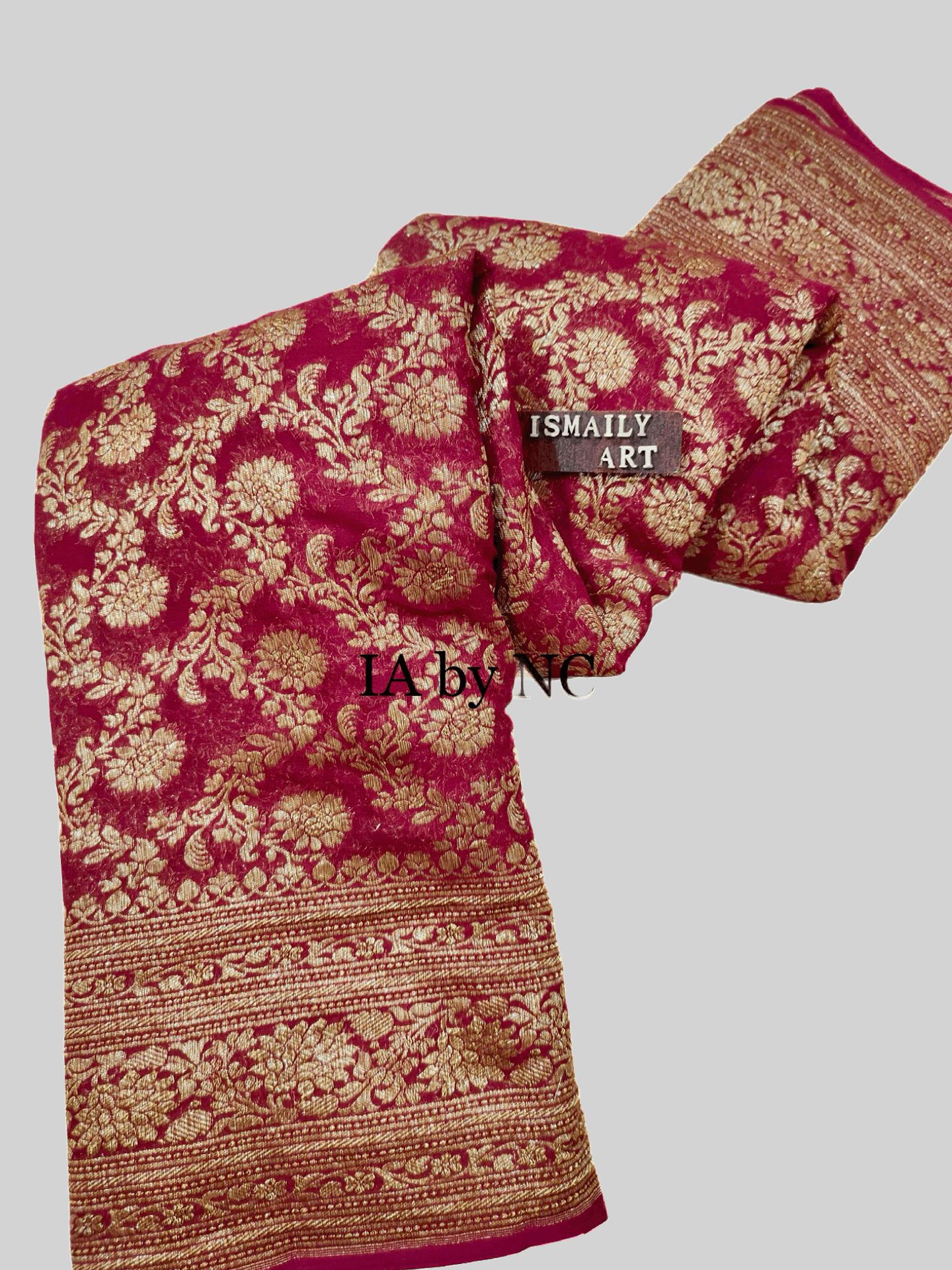 Barn Banarasi Pure Khaddi Georgette Saree