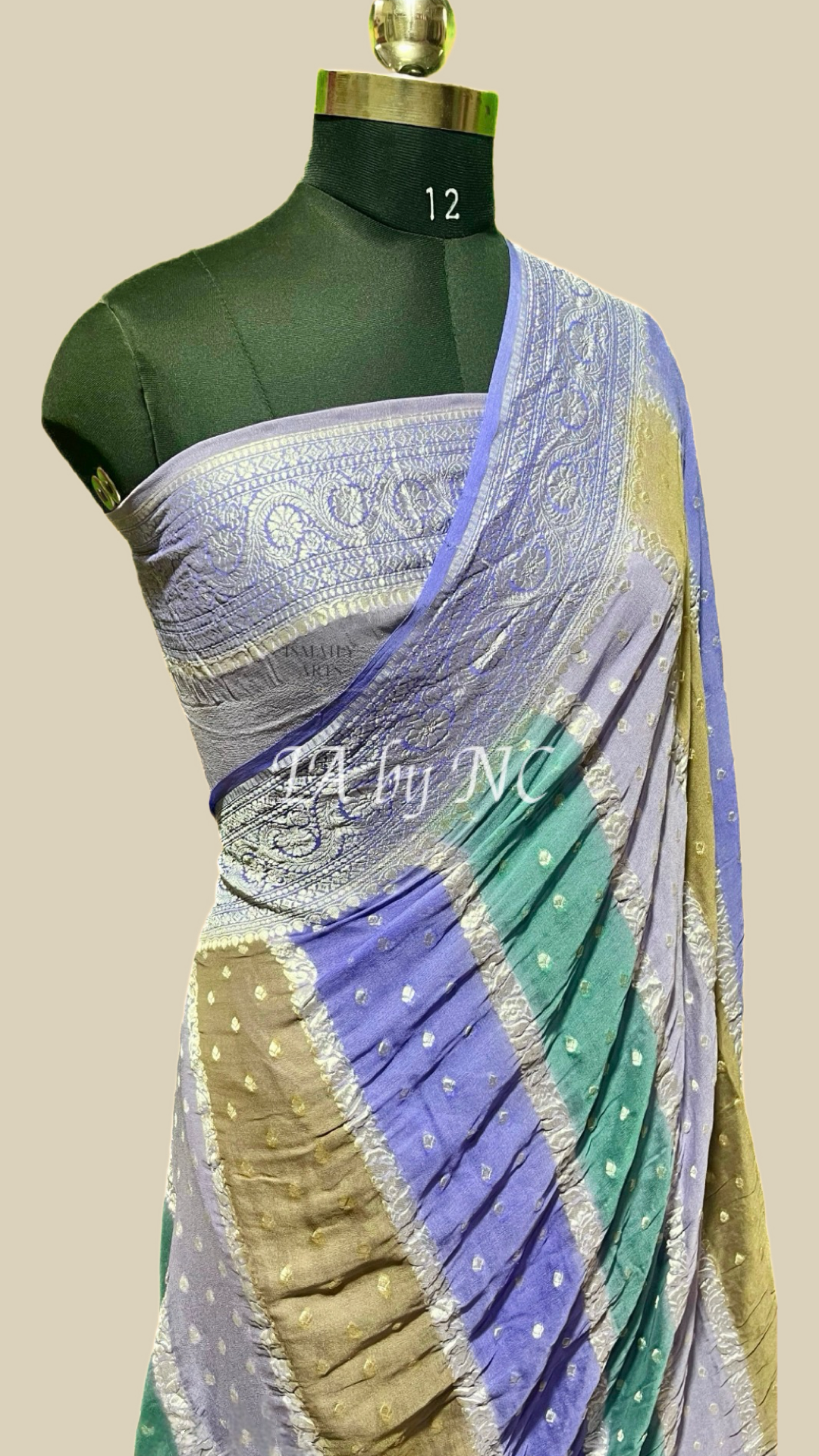 Lavender Banarasi Pure Khaddi Georgette Saree