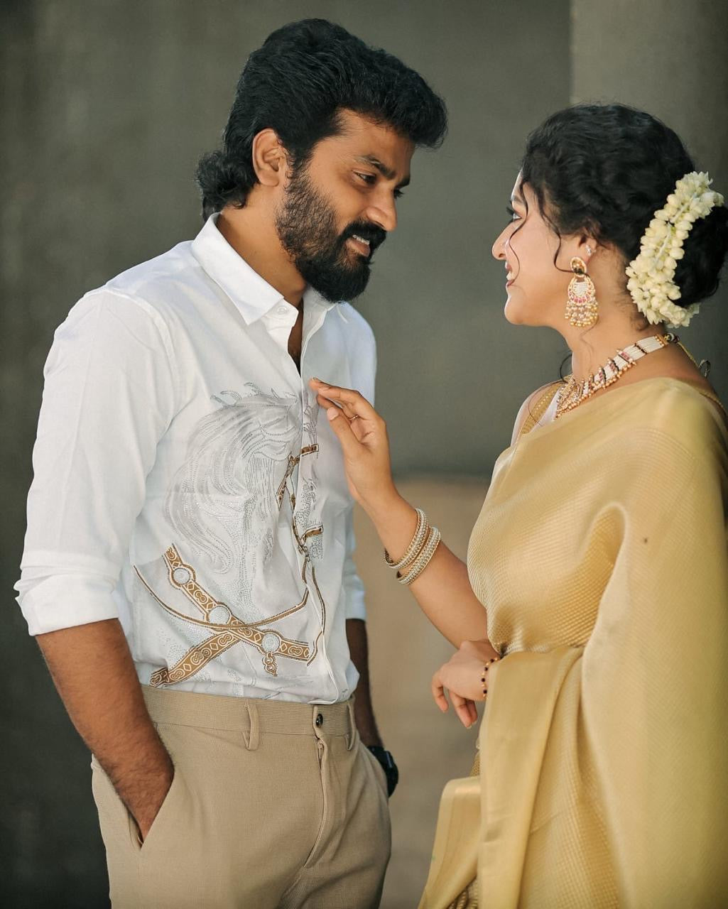 Nayanthara Inspired Banarasi Blend Tissue Brocade Saree