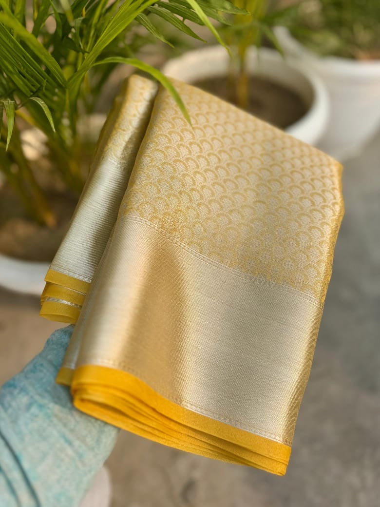 Manju Pillai inspired Banarasi Blend Tissue Brocade Saree