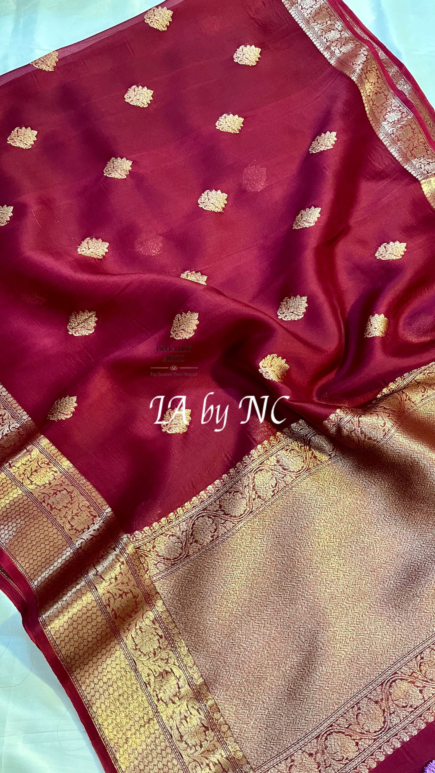 Sangria Banarasi Pure Kora Silk Kadwa Saree