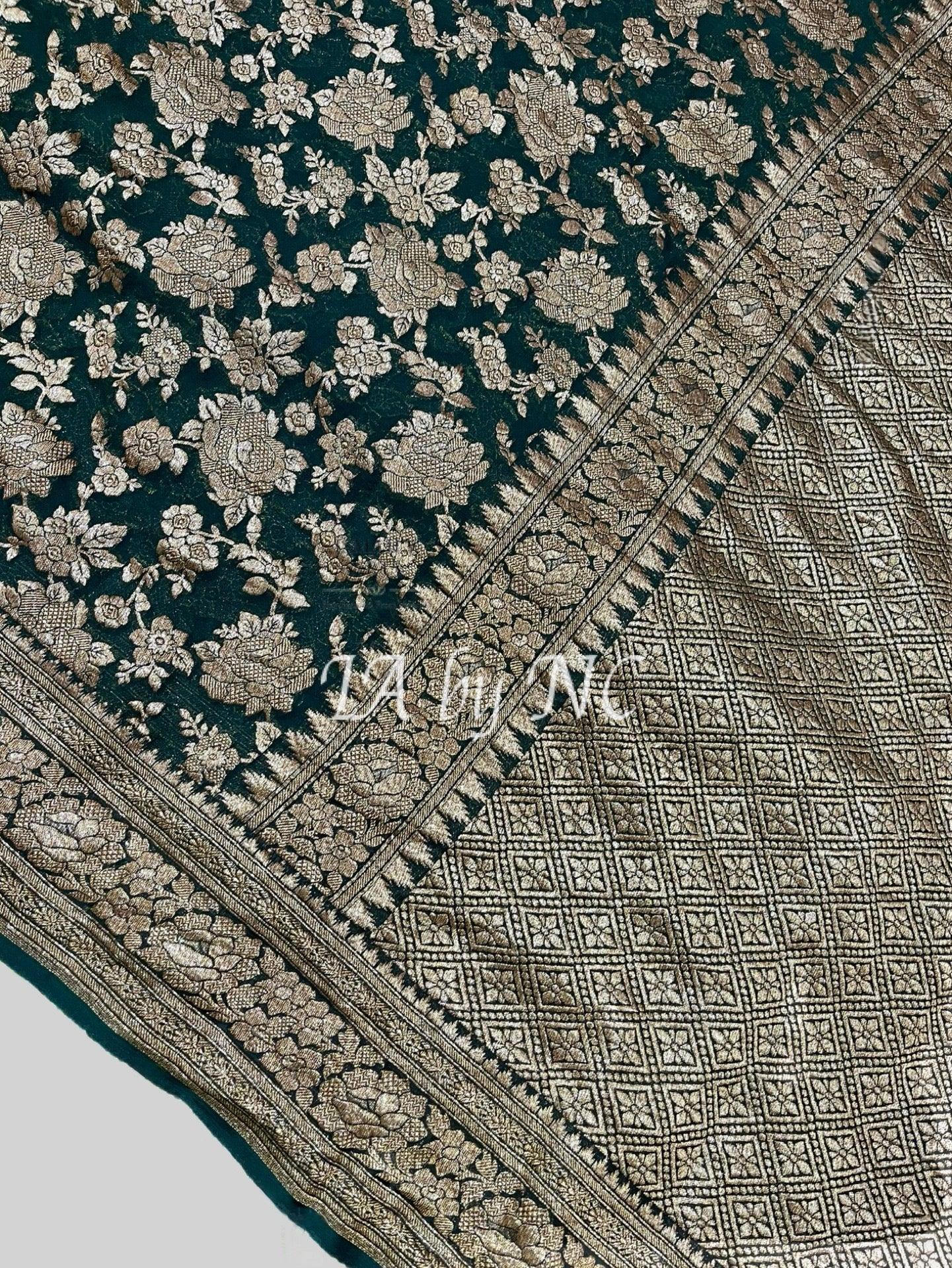 Sacramento Banarasi Pure Khaddi Georgette Saree