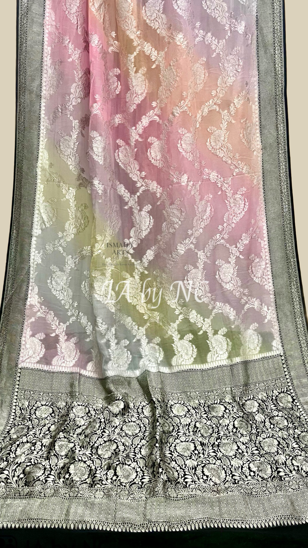 Black Banarasi Pure Khaddi Georgette Saree