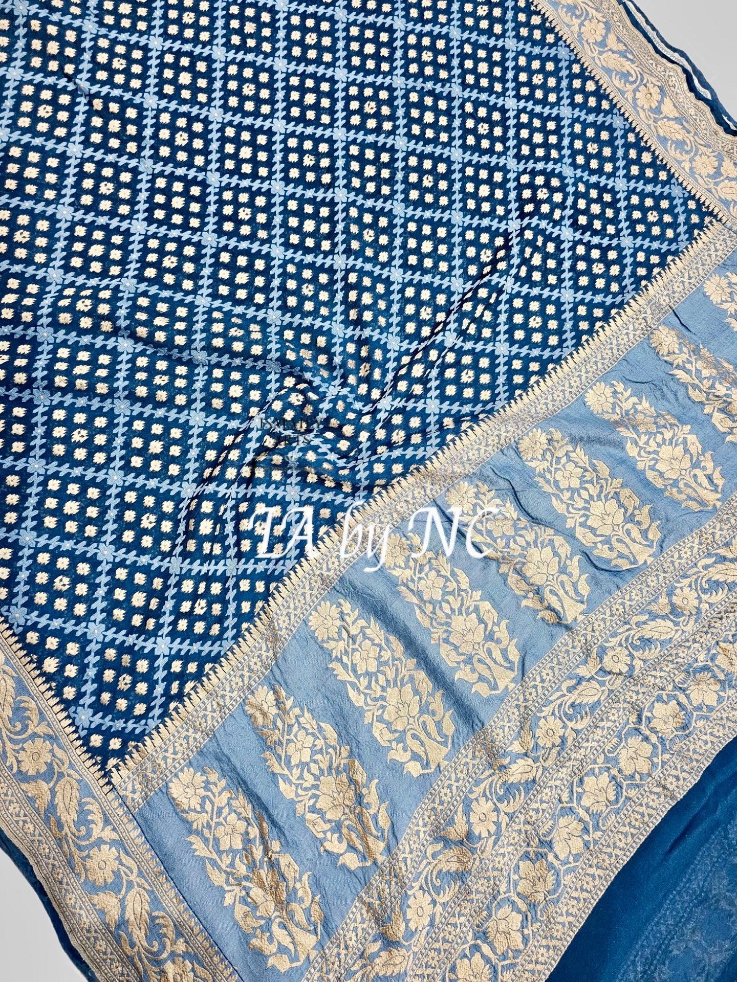 German Banarasi Pure Khaddi Georgette Saree