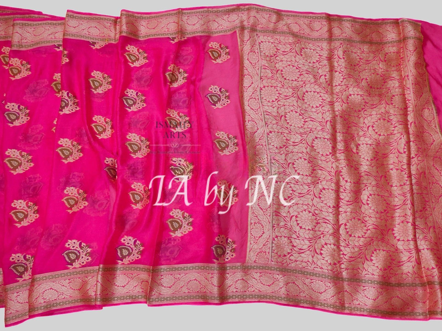 Ruby Banarasi Pure Chiffon Georgette Saree