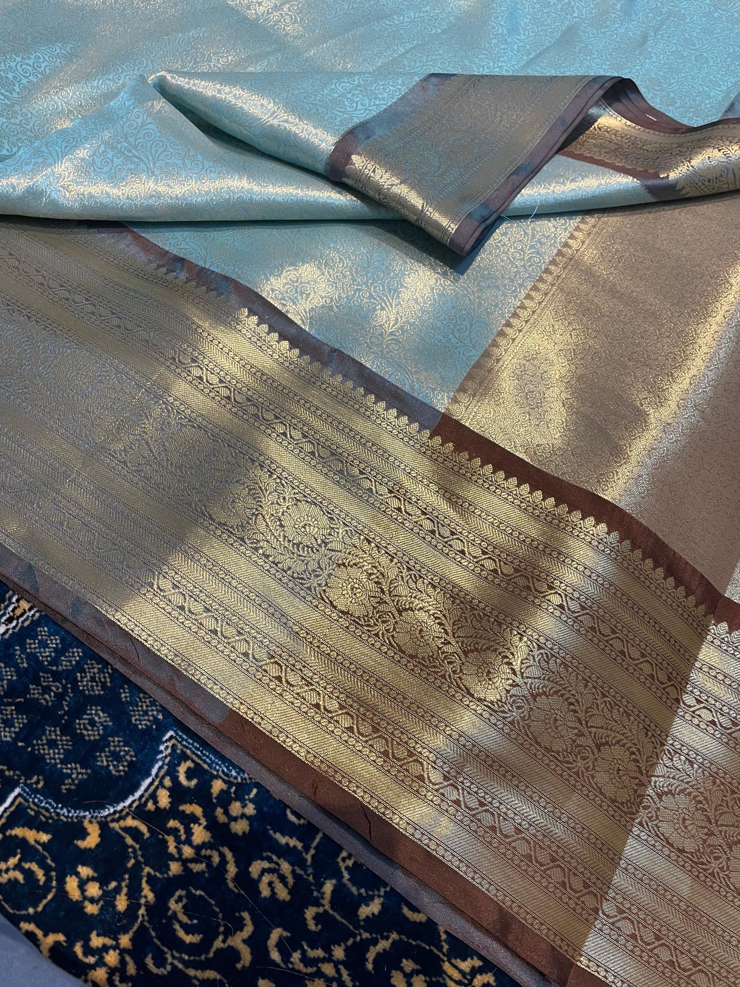 Banarasi Blend Zari Tissue Brocade Saree