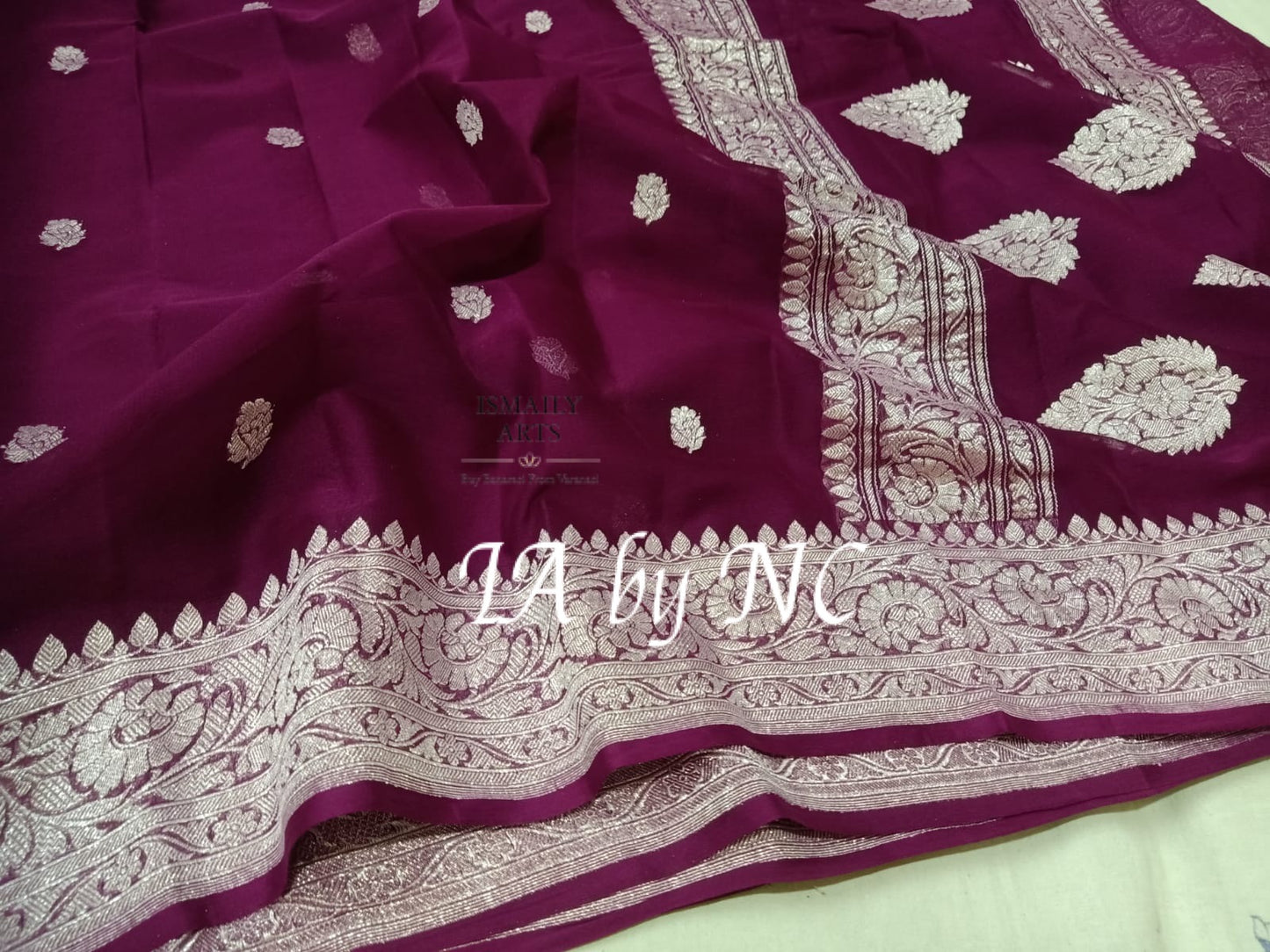 Byzantine Banarasi Pure Khaddi Georgette Kadwa Saree