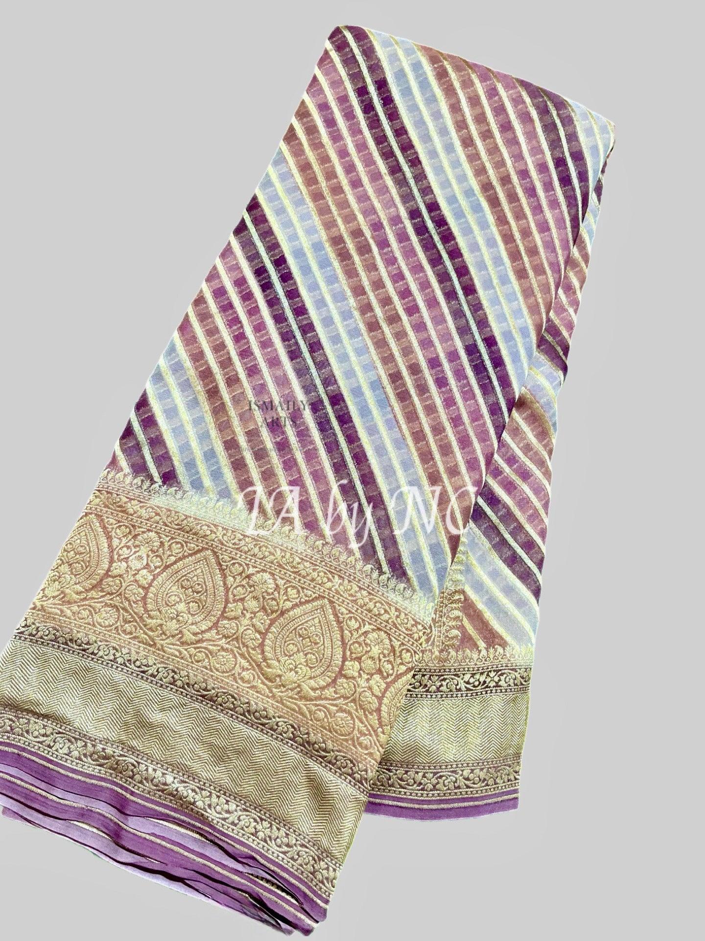 Thistle Banarasi Pure Khaddi Georgette Saree