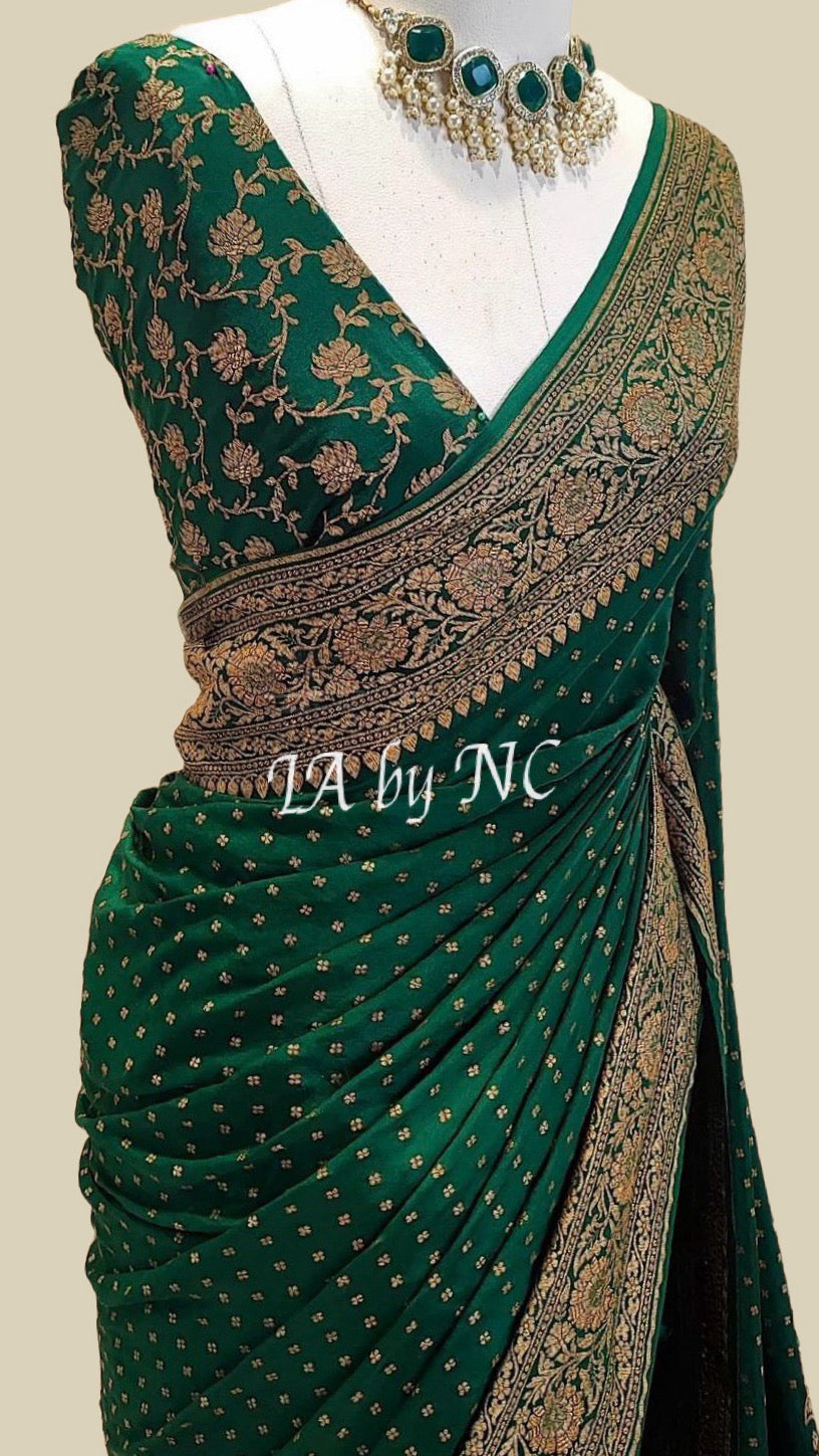 Sacramento Banarasi Pure Khaddi Crepe Georgette Saree