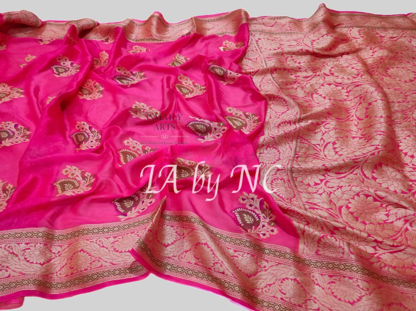 Ruby Banarasi Pure Chiffon Georgette Saree