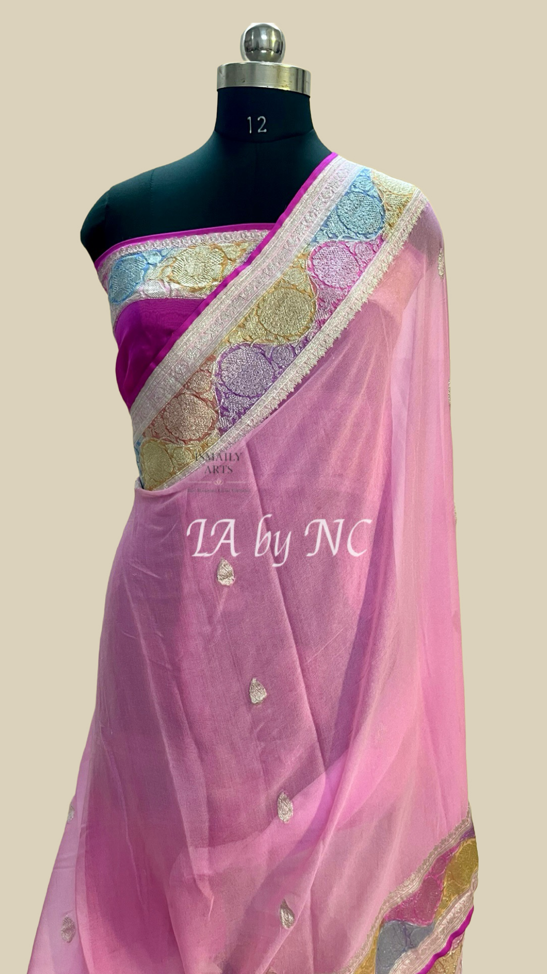 Taffy Banarasi Pure Khaddi Georgette Kadwa Saree