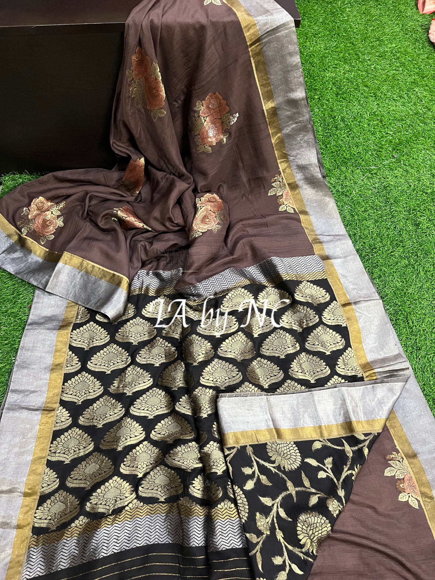 Walnut Banarasi Pure Munga Silk Saree